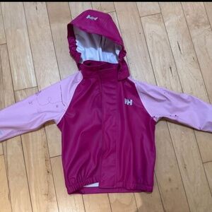 Kids size 4 Helly Hansen rain jacket